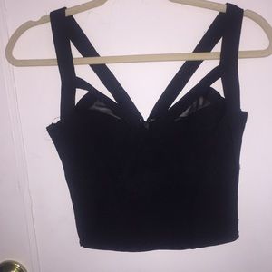Black crop top